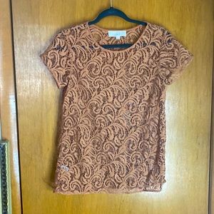 Loft - cami over - lace and pink